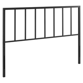 Modway Tatum Modern Farmhouse Metal Queen Headboard in Black