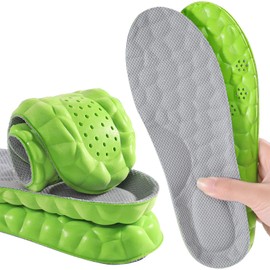 RWZB【2組セット】 インソール/疲れない 衝撃吸収 抗菌 消臭 柔らかい/通気性/汗を吸収する 土踏まず インソール 靴 中敷き 立ち仕事 ソール インナーソール サポーティブリバウンド スニーカー インソ (グリーン, 28.5cm)