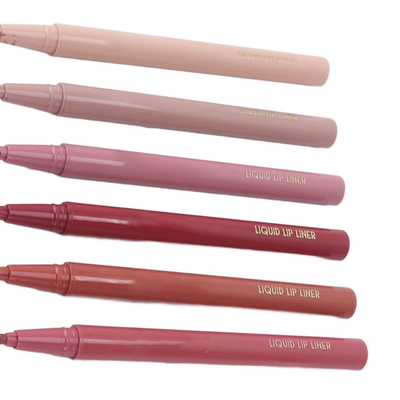 6 Colors Liquid Lip Liner Quick Drying Waterproof Long Lasting
