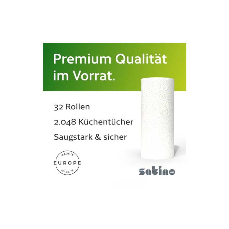 Kitchen Roll 3-Ply – 32 Rolls – 64 Sheets per