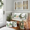Bonhause Winter Forest Animal Throw Pillow Covers 18 x 18