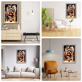 DAERLE Diamond Painting Beautiful Dog, Diamond Painting Pictures Happy Dog, DIY Diamond Full Screen, Painting by Numbers Adults, Children, 5D Diamond Painting for Wall Decoration, 30 x 40 cm