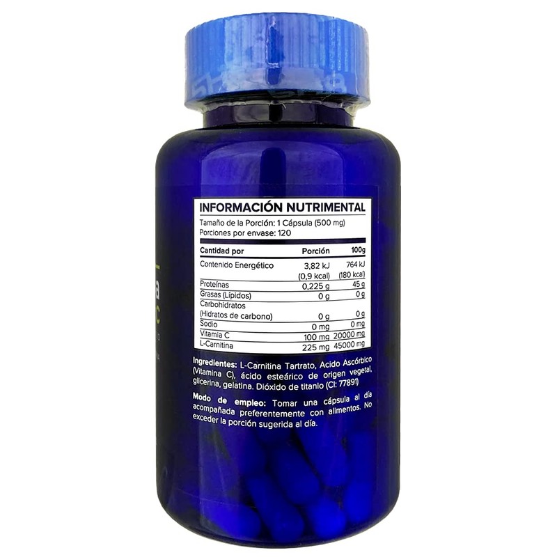5H8 Nutrition L-Carnitina + Vitamina C | 120 Cápsulas |