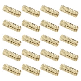 SG Store Pack of 20 M4 Brass Dowels Wall Anchor Expansion Bolts Hardware Connectors Brass for Anchoring in Solid Concrete Bricks