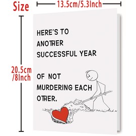 OJsensai Funny Anniversary Card & Gifts for Husband Wife Men Women, Happy Anniversary Decorations