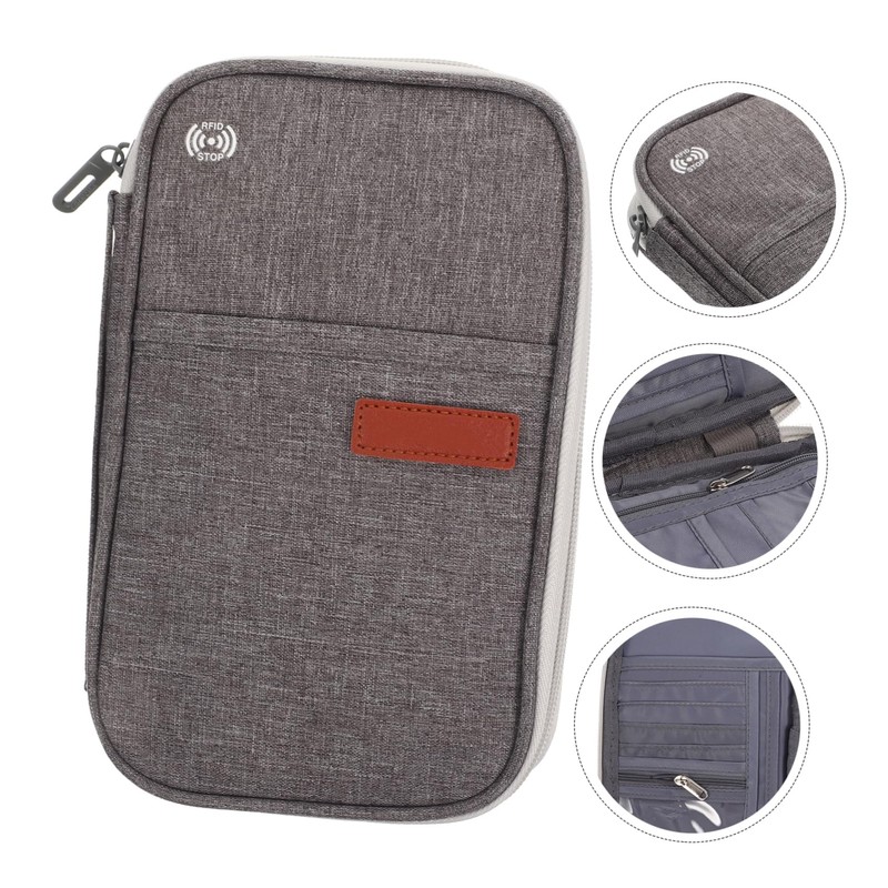 Healvian Multifunctional Waterproof Passport Holder RFID Blocking Travel Document Organizer
