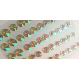 Unbranded CraftbuddyUS 50pcs Self Adhesive Pointed Resin Glitter Gems-AB Clear, Craft