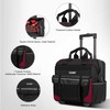 HAUTMEC 14.5" Rolling Tool Bag With Wheels Portable Tool Bag