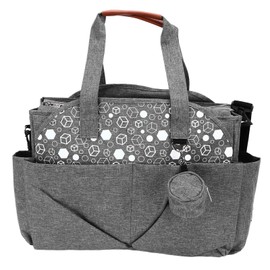 Diaper Bag Large Size Multi Pockets Gray Portable Diaper Tote with Pacifier Bag Strap for Parents Outdoor Travelling