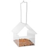 Fallen Fruits Ltd Acrylic Hanging Bird Table House Feeder, Clear