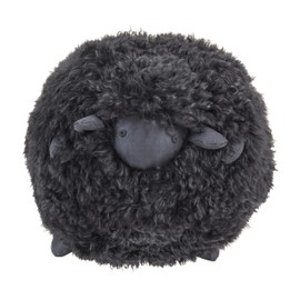 SARO LIFESTYLE Baa Baa Baby Lamb Poly Filled Throw Pillow, Black, 13"