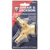 Spear & Jackson BWF14 3/4" 2 Way Brass Tap Connector,