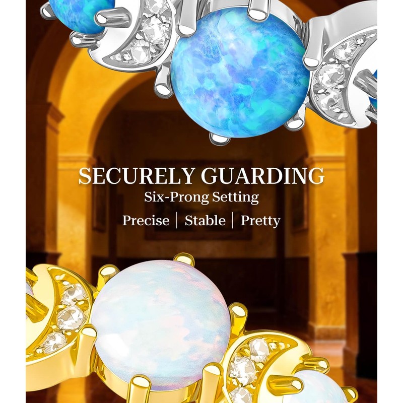 Opal Earrings for Women Hoop Earrings with Opal Huggie with