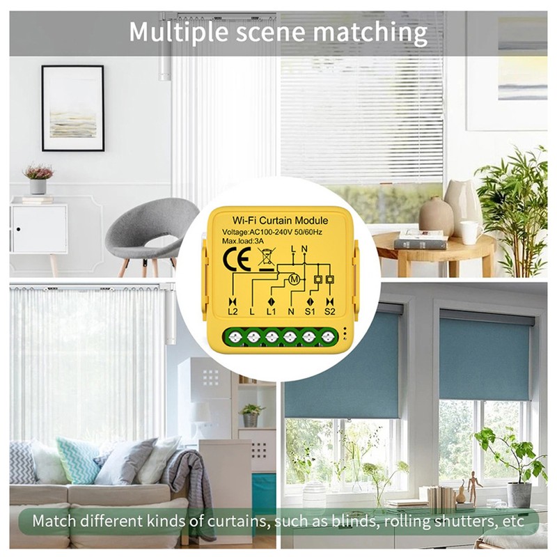 Tuya WIFI Intelligent Curtain Module Louver Switch Electric Motorized Curtain