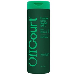 OffCourt Sulfate-Free Body Wash for Men & Women - Non-Drying Exfoliator with Glycolic & Lactic Acids Leaves Skin Fresh & Smooth with Fig Leaves and White Musk Scent, 14 Fl. Oz (Pack of 1)