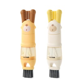 5 in 1 Cup Lid Cleaning Brush, Multifunctional Crevice Portable Cup Lid Cleaning Brush for Home Kitchen Crevice Cleaning Tools for Bottles, Gap Tight Spaces Cup, 2 Pcs