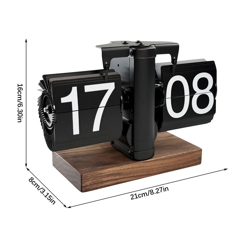 Digital Folding Clock, Retro Automatic Mechanical Flip Clock with Secure