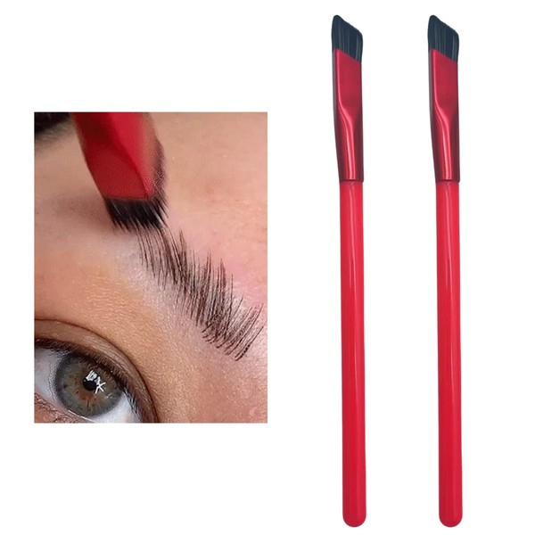 JYCRA 2 Pieces Multifunctional Eyebrow Brush, Portable Angled Eyebrow Brush, Professional Eyebrow Hairline Brush for Makeup Brushes