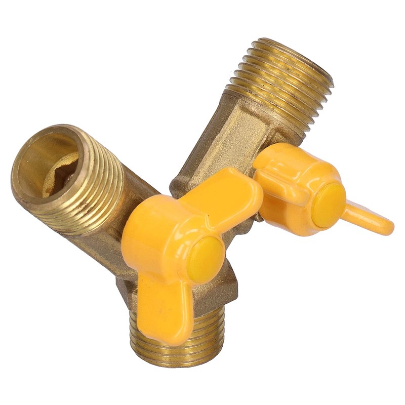 01 Gas Switch Valve, Brass 3-Way Y Shaped Ball Valve