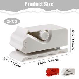 2 Stück Kartonschneider für Katzenkratzer, Kartonschneider für Katzenkratzbretter, 3D Gedruckter Kartonschneiders, Kartonstreifen Strip Cutter für Handgefertigte Katzenbetten, Kartonstreifen(Rot+Weiß)