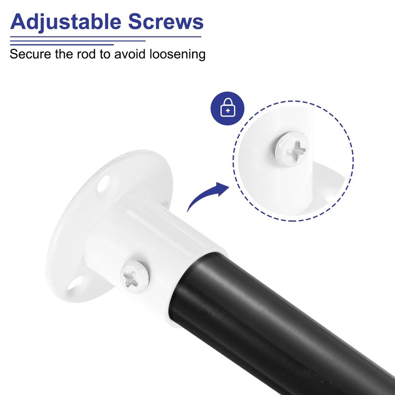 sourcing map 4 Pcs 0.75 inch Pole Sockets Flange Rod