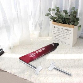 3 Pcs Tube Toothpaste Squeezer Keys Metal Hair Dye Color Roller Dispenser Wringer Tool Processing Aids and Accessories Bathroom Safety,Tube Squeezers,Daily Living Tube Squeezing Aids（Silver）