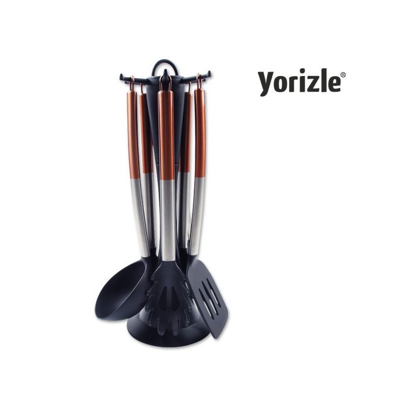 요리즐 Copper Temptation Kitchen Tool Cooking Utensil Set 7-Piece with