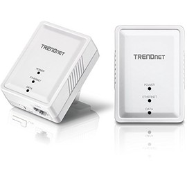 TRENDnet Powerline 500 AV Nano Adapter Kit, Includes 2 x TPL-406E Adapters, Cross Compatible with Powerline 600-500-200, Windows 10, 8.1, 8, 7, Vista, XP, Plug & Play Install, White, TPL-406E2K