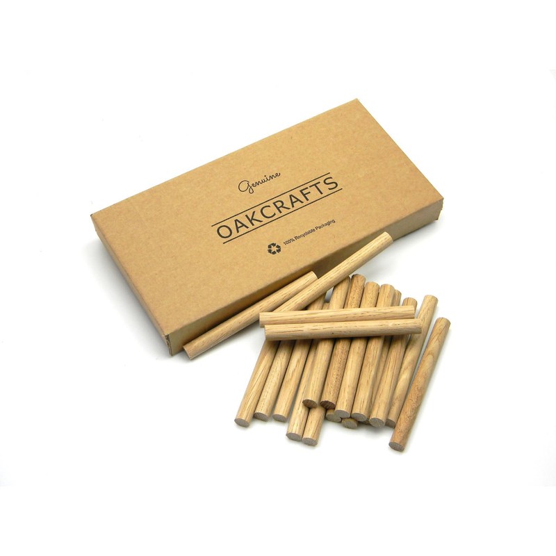 Premium Quality European Oak Dowel 100mm Long (9.5mm - Pack