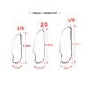 Weedless Fishing Hook Sizes 1/0-3/0 High Barbed Stainless Steel Hooks