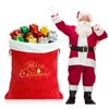 G2PLUS Large Velvet Santa Sack - 30x36 Inch Red Christmas