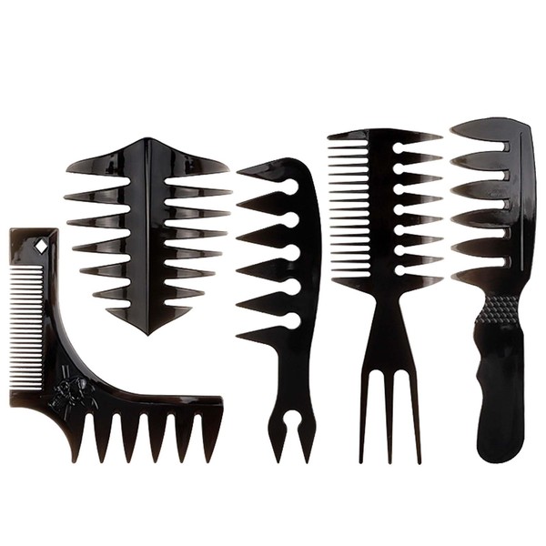 Flomiara Herren-Haarstyling-Set, Haarkämme, breite Zahnstruktur, Kamm für alle Arten von