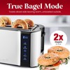 Elite Gourmet ECT5322 Long Slot 4 Slice Toaster, Countdown Timer,