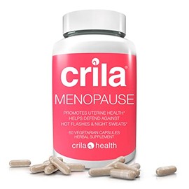 CRILA- Suplementos para la menopausia Crila Health para mujeres, 60 unidades. Alivio de la menopausia para sudores nocturnos y sofocos                