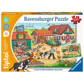 Ravensburger tiptoi 00136 Puzzle for Little Explorers: Farm, Puzzle for Children from 3 Years, for 1 Player
