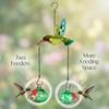 Hand Blown Glass Hummingbird Feeder–Unique Hummingbird Feeders for Outdoors Hanging