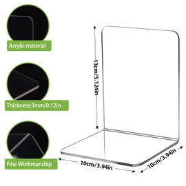 Mozvvco Bookends Book Holder Book Support Bookends Organiser for Children, Books, Office, Shelf, Bedroom Library and Desktop Organiser Decoration Gift