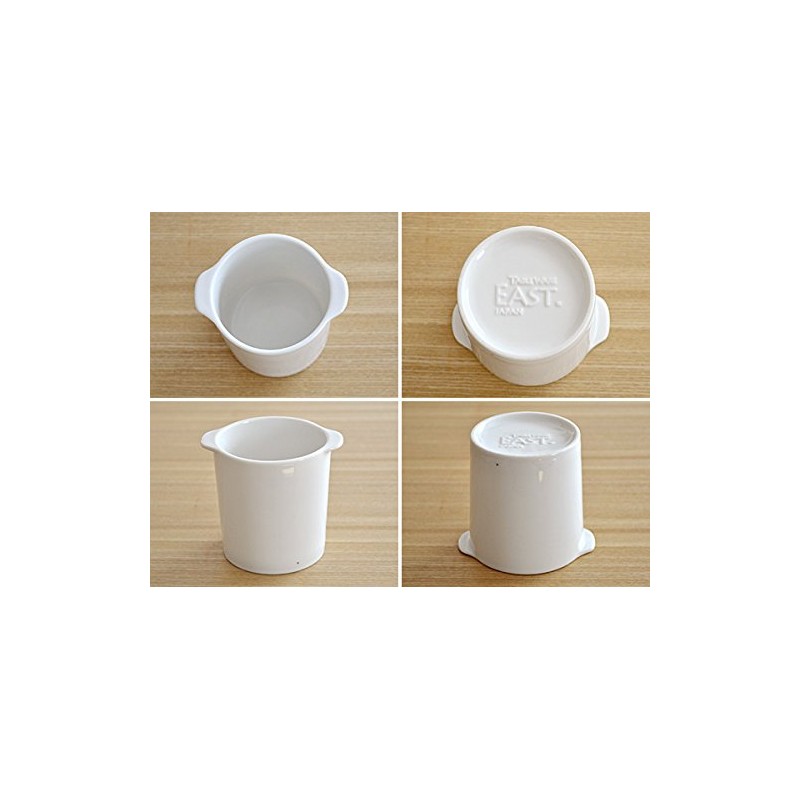 テーブルウェアイースト 茶碗蒸し ジャポネココット蓋付き ホワイト 和カフェスタイル 230cc