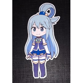 Aqua Konosuba Chibi Aqua Glossy Sticker Anime Goddess Waterproof!