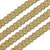 FINGERINSPIRE 12m 15mm Gold Edge Woven Braid Trim Handmade Polyester