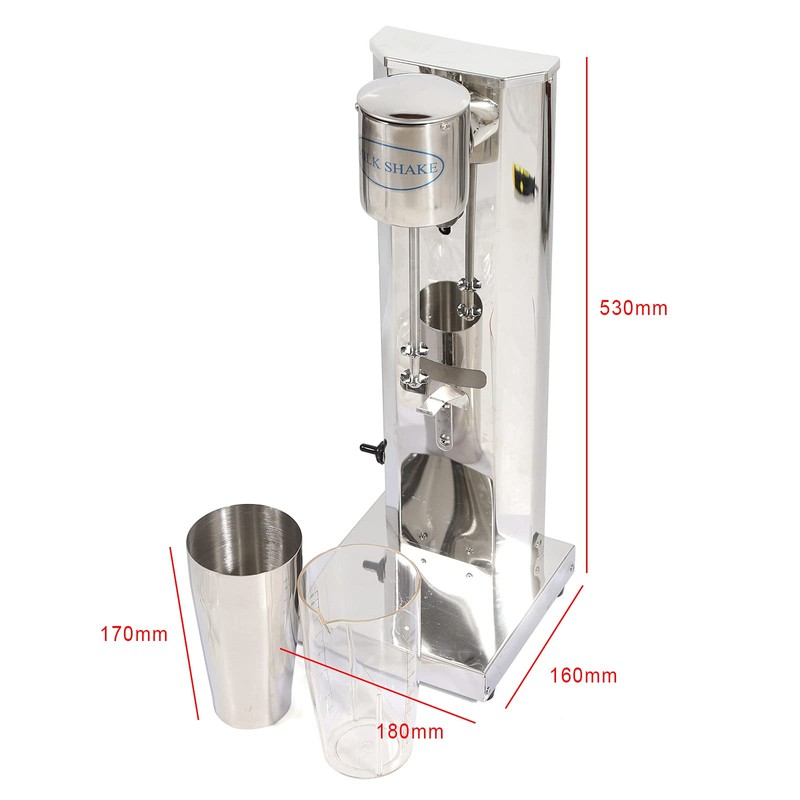 SNKOURIN Milkshake Maker,Single Head Stainless Steel Beverage Blender with 650ML