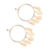 Healeved Shell Ear Jewelry Round Dangler Earrings Stylish Shell Design