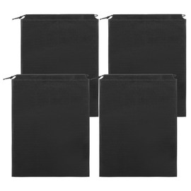 4pcs Shoe Bags Travel Shoe Bag Large Portable Shoe Bags Non-Woven Dustproof Shoe Cord Bag Storage Bag Shoe Bags Black Shoe Bag 40 × 30 cm for Men Women Home Sports, black, shoe bag
