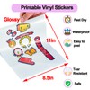 KAIHENG 20PCS Vinyl Sticker Paper for Inkjet Printer, Printable Glossy