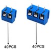 Greluma 80pcs 5mm Spacing 2Pin/3Pin PCB Screw Terminal Block 300V
