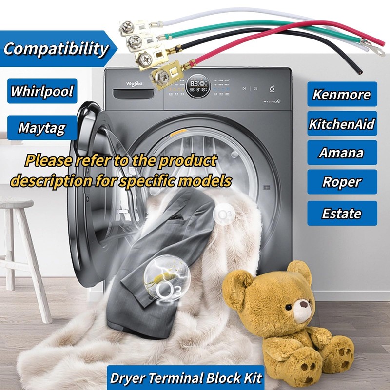 279320 14201229 Dryer Terminal Block Replacement Kit Compatible with Whirlpool