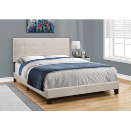 Monarch Specialties Bed Frames, Queen, Beige