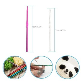 Lovgrin Crochet Hooks Kits, 100Pcs Crochet Kits, 9Pcs Ergonomic Rubber Comfort Grip Crochet Hooks Kits, 10Pcs Aluminum Ergonomic Handle Crochet Hooks Set DIY Hand Knitting Art Tools with Storage Bag for Beginners