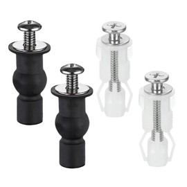 2 Set Toilet Seat Screws, Stainless Steel Toilet Seat Bolts with Expanding Rubber & Plastic Nuts - Universal Toilet Hardware Replacement Kit for Most Top-Mount Toilet Seats' Top-Mount Hinges