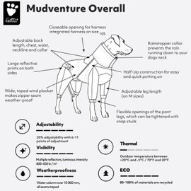 Hurtta Mudventure ECO Dog Overall, Cinnamon, 12M